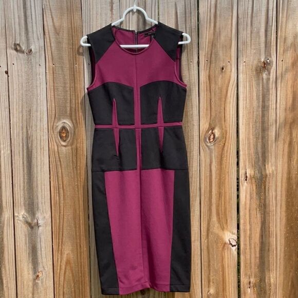 Take 50% OFF- Bcbgmaxazaria Black And Purple Dress, Size-XS - Picture 1 of 7